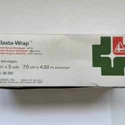 New 7 Bandages Gauze Elastic - 3”x 5 Yards each - White