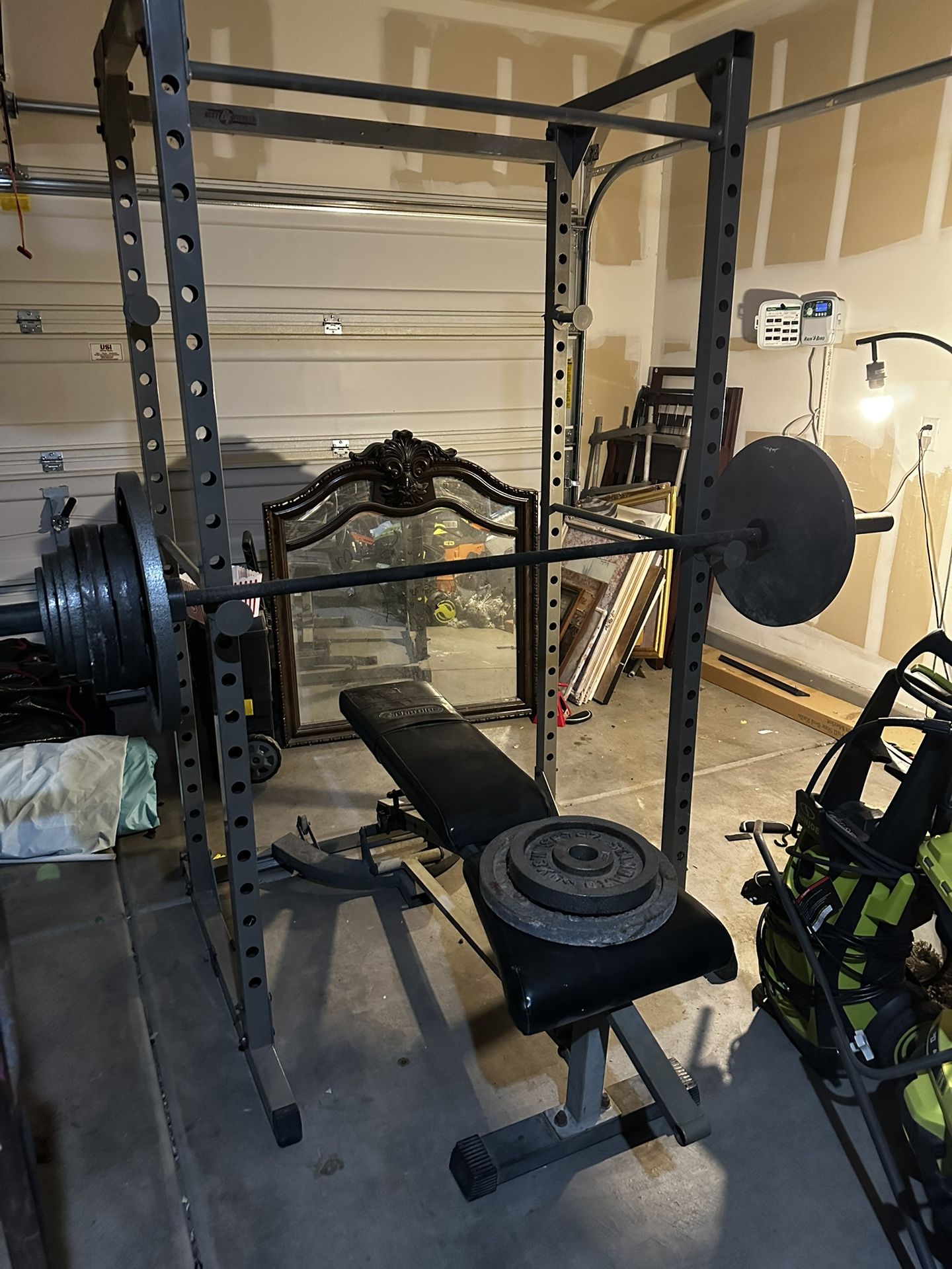 Squat Cage With 295 Pound Weight Set 