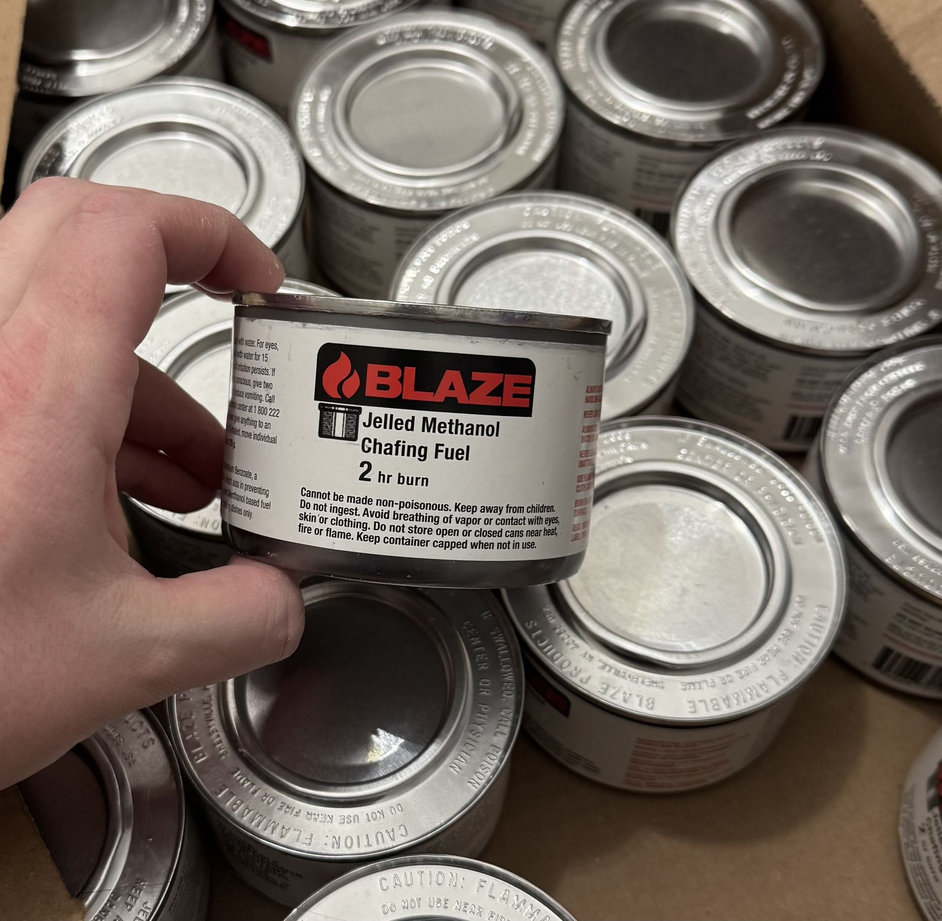 24 Blaze Jelled Chafing Dish Fuel Cans