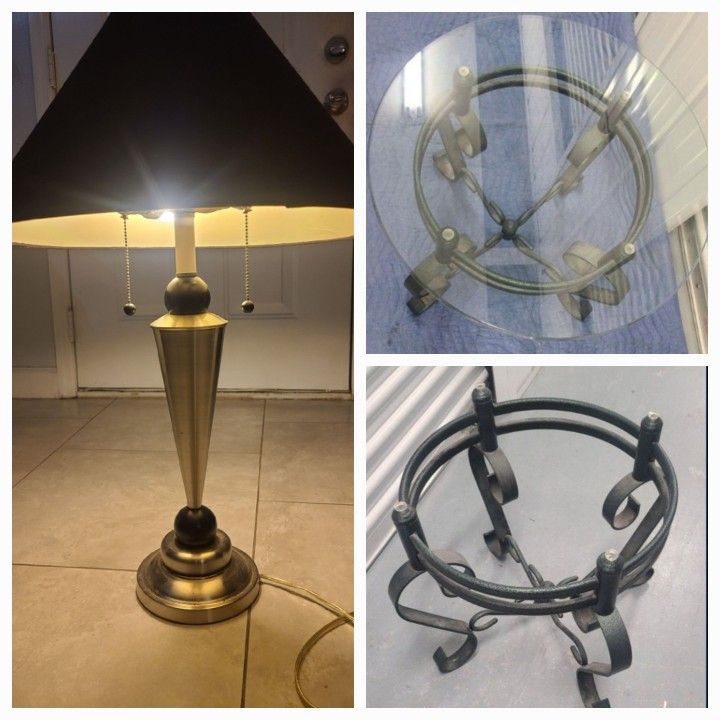 Lamp & Glass Table