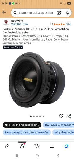 Rockville Punisher 10in Subwoofer