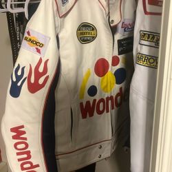 NASCAR Ricky Bobby Wonder Bread Leather Jacket 