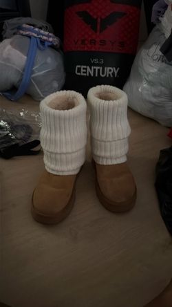 Women's Knit Cuff Suede Boots