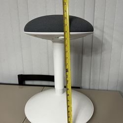 IKEA Nilserik Desk Bar Stool Adjustable Wobble Standing Support Grey White. Please read. The stool is in good cosmetic condition with some cosmetic bl