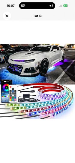 6x RGB Led underglow Lights strip multicolor