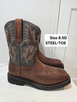 Ariat Steel Toe Work Boots Size 8.5