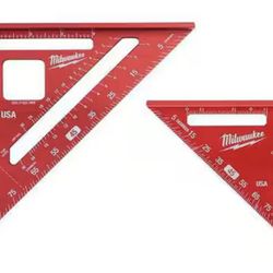 Milwaukee 7 in. Rafter Square and 4-1/2 in. Aluminum Trim Square Set