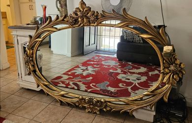 Ramco Gold Leaf Custom Crafted Oval Mirror 6ft x4ft.