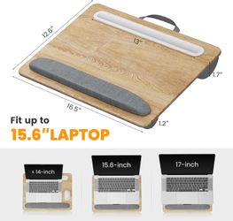 Flycity Portable Lap Desk with Cushion – Fits 17" Laptops, Lightweight Tray for Home, Office & Travel (45×35 cm
