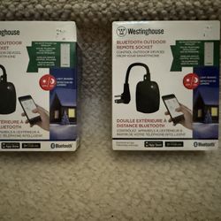 🆕 2-pack Westinghouse Bluetooth Outdoor Remote Socket