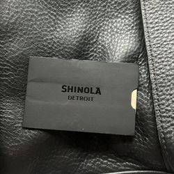 SHINOLA Detroit Black Leather Tote