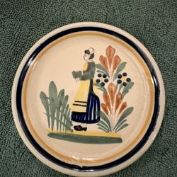 Vintage Quimper Breton Woman Coaster