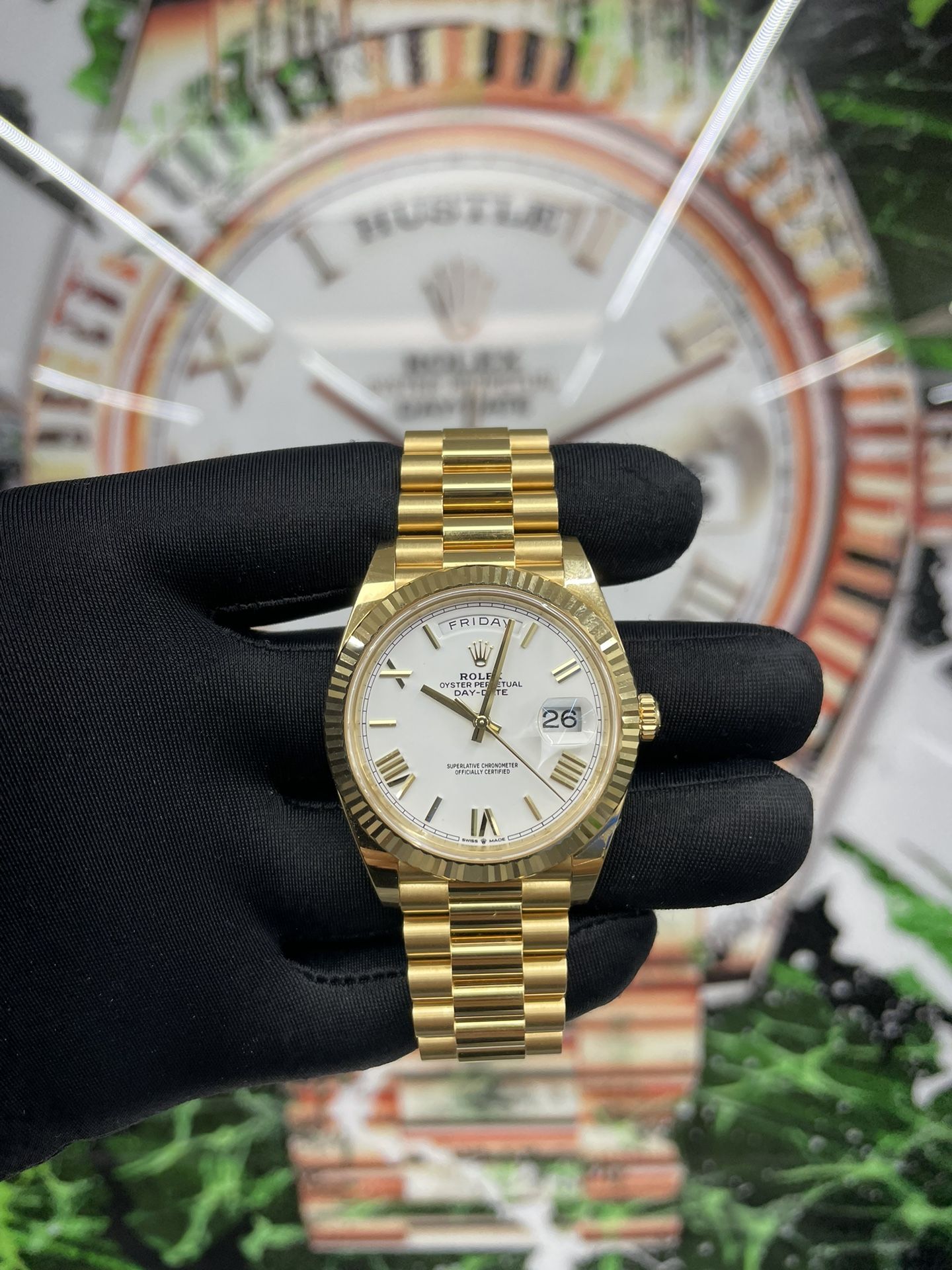 Rolex Day Date White Roman