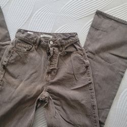 Pacsun High Rise Bootcut Denim Jeans (Brown)