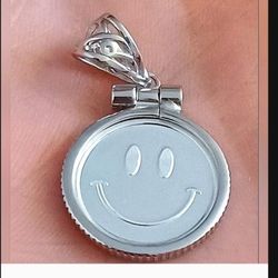 . 999 Fine Silver Pendant Brand New Polished 1.3" 
