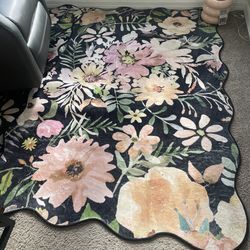 (2) 4x6 Flowers rug -$15