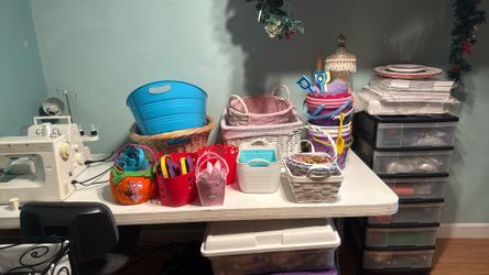 Assorted Baskets, Bins And Buckets