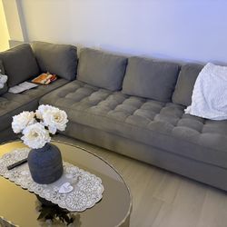 Gray L Shape Sofa 