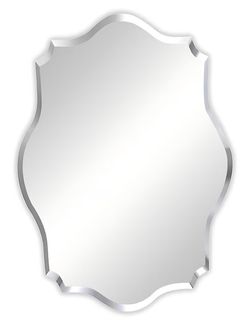 Frameless Scalloped Wall Mirror