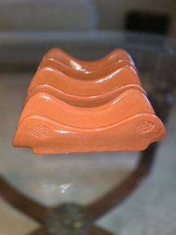 Vintage Wieland Ware Terracotta Taco Holders 🌮 (Set of 3) Retro Taco Party