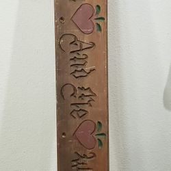 Vintage Wood Kitchen Wall Decor "My Kitchen♡And Me♡ Welcome Thee"  53in Length 6in width 