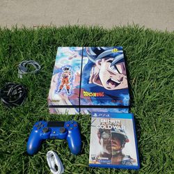 Dragon Ball Z Playstation 4 500GB with 1 New controller & 1 Game of choose $200! Firm all work 100%