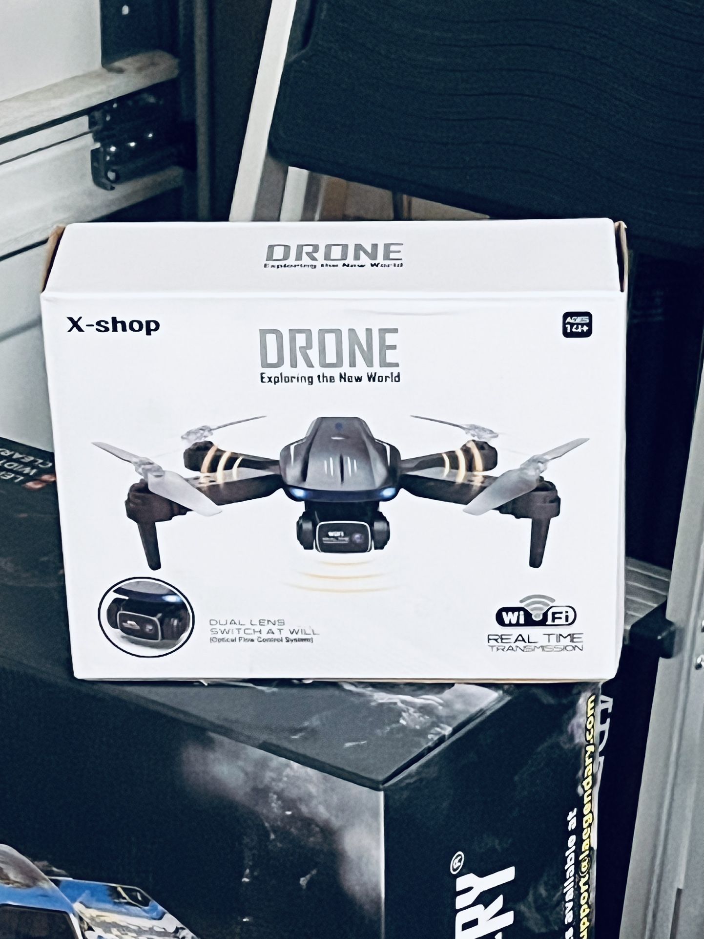 Brand new Drone with REAL WIFI TRANSMISSION Camera 1080P HD, FPV Drones with 2 Batteries,