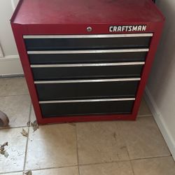 Red Metal Craftsman Tool Organizer