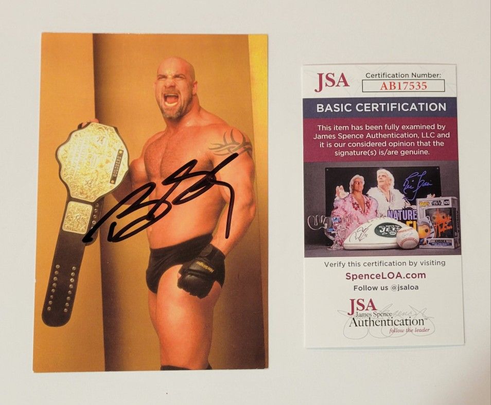 Bill GOLDBERG Signed Card 1998 Panini #7 WCW/nWo Superstars 4x6 with JSA Certified