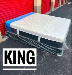 12” King Plush Pillow Top Mattress Set $399 | Brand New