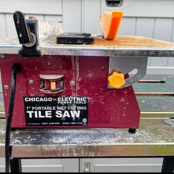 Chicago Electric 7" Portable Wet Cutting Tile Saw