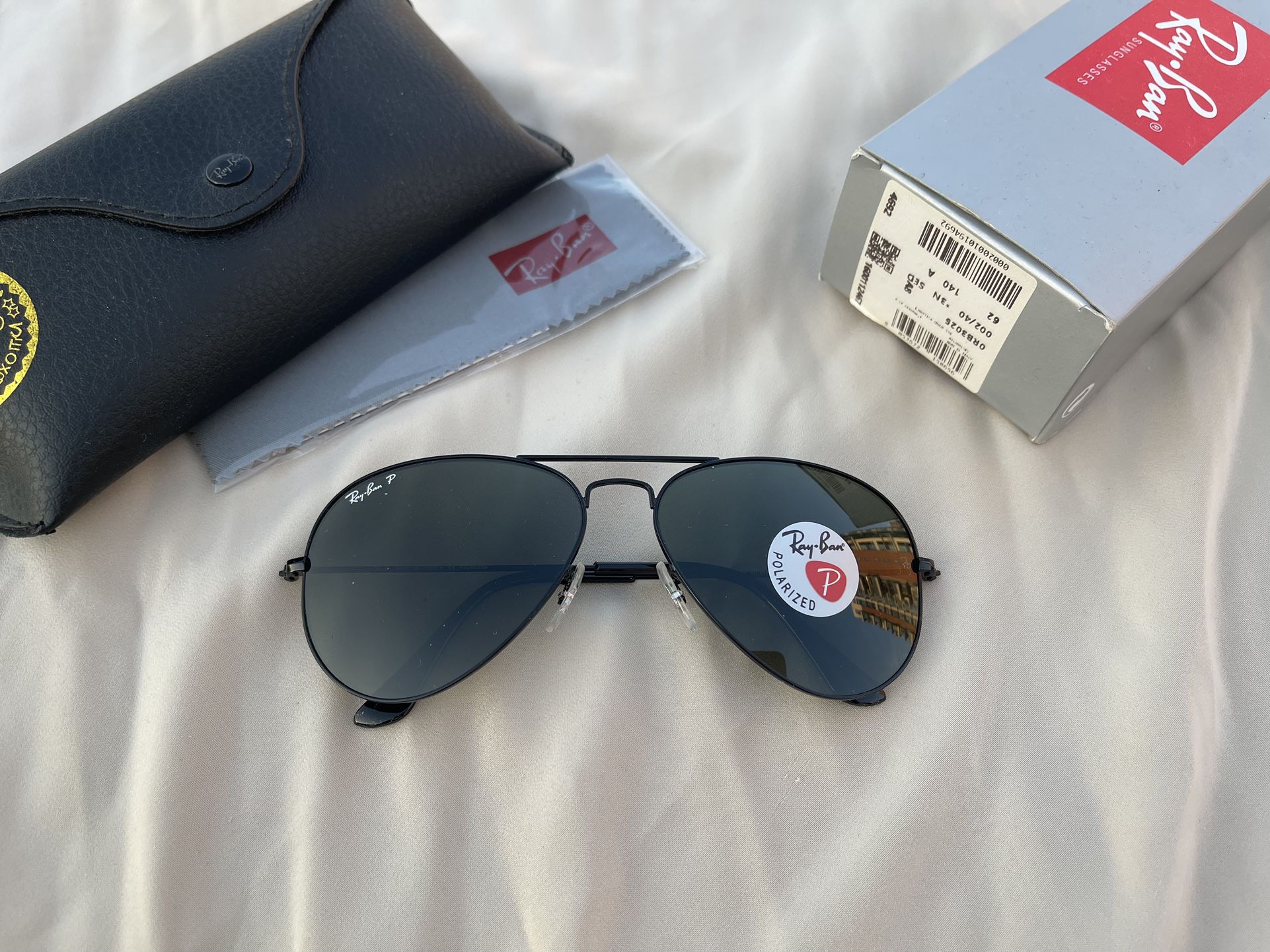 Polarized Lenses Aviator 3025 Unisex Black Sunglasses 