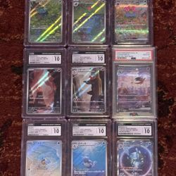POKEMON 151 GEM MINT COMPLETE STARTER SET PSA/CGC 10. Charizard, Blastoise, Venusaur Lines