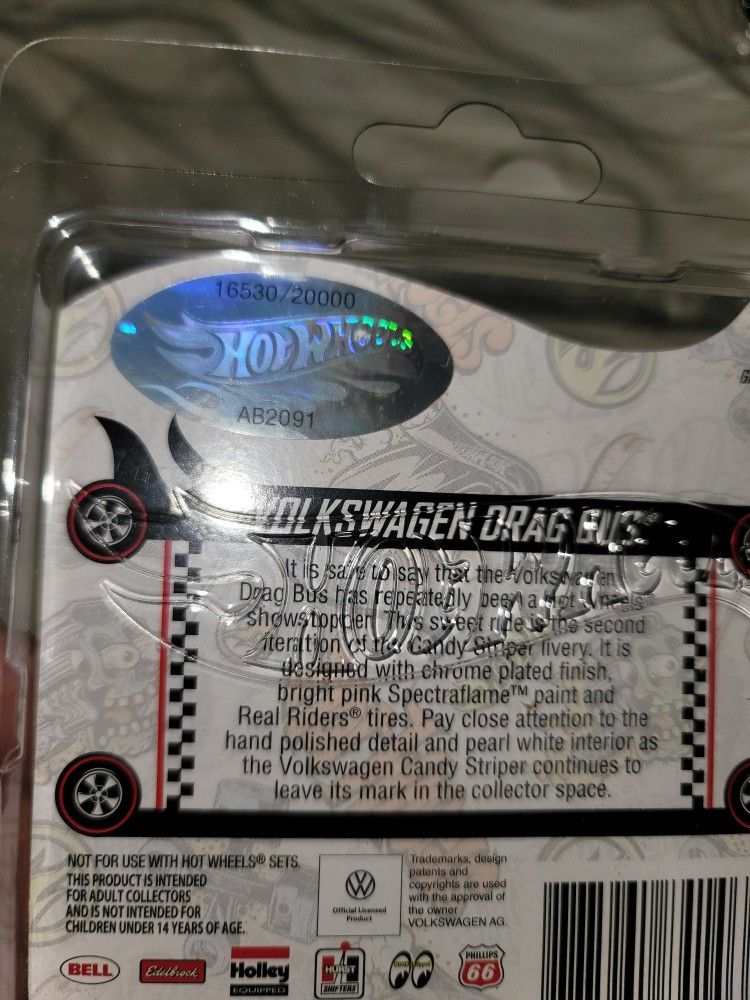 Hot Wheels RLC Exclusive Drag Bus Candy Striper Volkswagen Regular