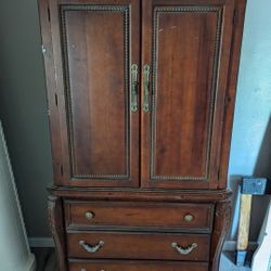 Natural Mahogany Armoire 