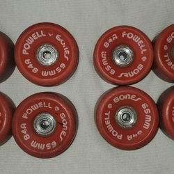 80'S Powell Bones 65mm 84A Skateboard Wheels 