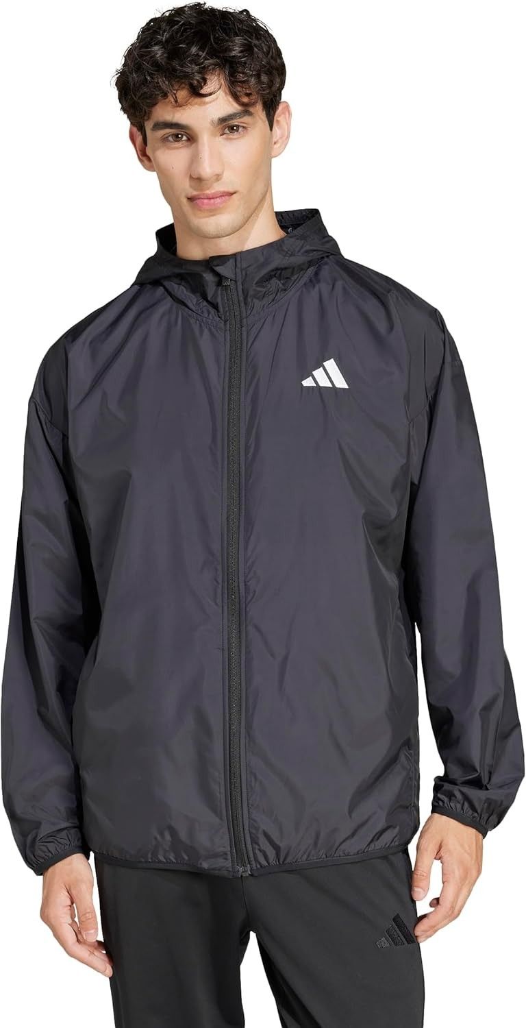 NWT Mens Size small Adidas Windbreaker Jacket Black And white.