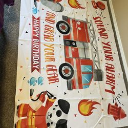 Banner Firefighter Kid’s Bday