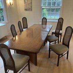 MCM Danish Designer Behr Mid Century Modern Dining Set With 8 Chairs