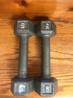 5 pound each dumbbell