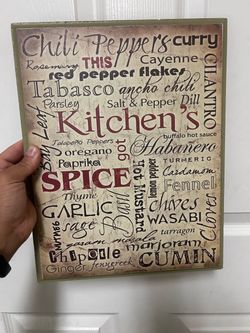 Stupell Kitchen Spice Wood Wall Art Sign