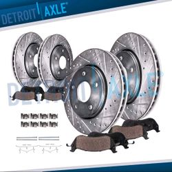 Front and rear brake pads and rotors