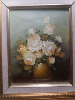 Floral Oil Painting on Canvas