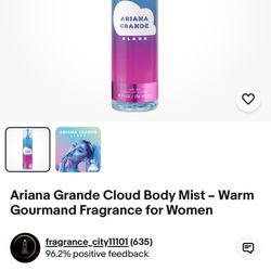 Ariana Grande Cloud Body Mist – Warm Gourmand Fragrance for Women