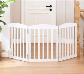 🐾 24" 3 Panel Freestanding Pet Gate - New