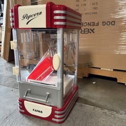 Popcorn Machine, Red Tabletop Popcorn Maker with Accessories