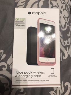 Slightly used Mophie juice pack iPhone 7 plus case rose gold