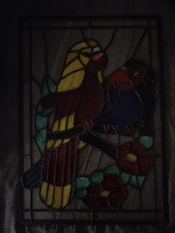Acrylic Parrot Stained Window