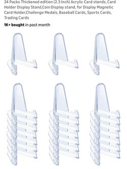 Lot of Clear Acrylic Trading Card Display Stands Pokemon Sports Card Easels
