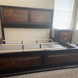 Bed And Nightstand Set (Solidwood)